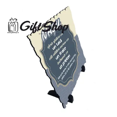 Nasu ofera sfaturi ca un..., placheta cu mesaj